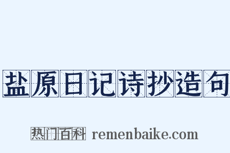 盐原日记诗抄造句是什么意思的图片